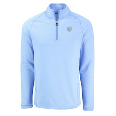 Chicago Bears Cutter & Buck Peshastin Eco Fleece Recycled Raglan Quarter-Zip Top Powder Blue - NFL
