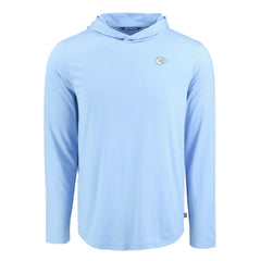 Kansas City Chiefs Men's Cutter & Buck Coastline Epic Comfort Eco Recycled Men's Hooded Shirt Powder Blue - NFL