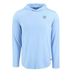 Chicago Bears Men's Cutter & Buck Coastline Epic Comfort Eco Recycled Men's Hooded Shirt Powder Blue - NFL