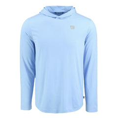 New York Giants Men's Cutter & Buck Coastline Epic Comfort Eco Recycled Men's Hooded Shirt Powder Blue - NFL