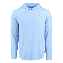 Washington Commanders Men's Cutter & Buck Coastline Epic Comfort Eco Recycled Men's Hooded Shirt Powder Blue - NFL