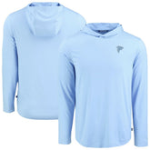 Atlanta Falcons Men's Cutter & Buck Coastline Epic Comfort Eco Recycled Men's Hooded Shirt Powder Blue - NFL