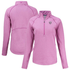 Chicago Bears Cutter & Buck Women's Peshastin Eco Fleece Recycled Half-Zip Top Pink - NFL