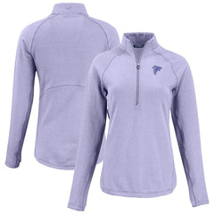 Atlanta Falcons Cutter & Buck Women's Peshastin Eco Fleece Recycled Half-Zip Top Purple - NFL
