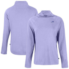 Buffalo Bills Cutter & Buck Women's Coastline Epic Comfort Eco Recycled Funnel Neck Pullover Top Lavender - NFL