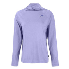 Buffalo Bills Cutter & Buck Women's Coastline Epic Comfort Eco Recycled Funnel Neck Pullover Top Lavender - NFL