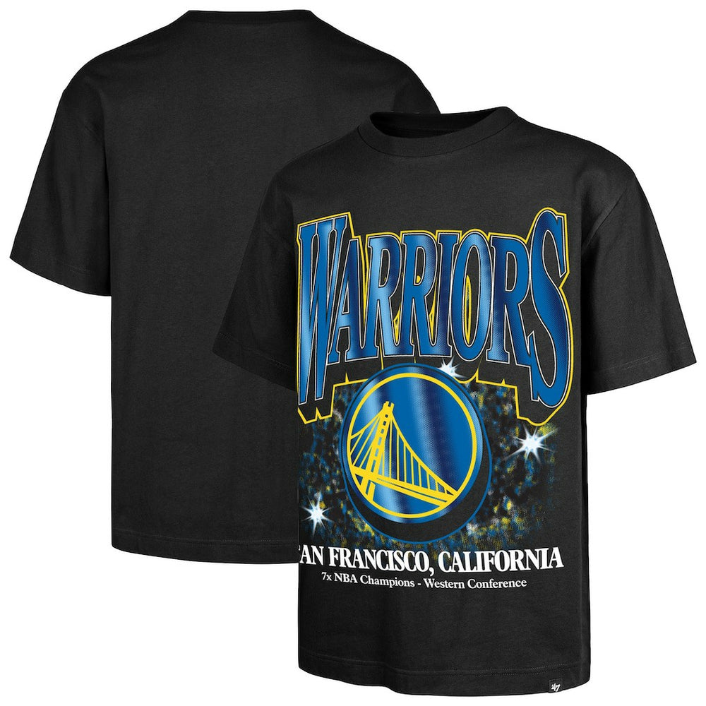47 brand - Golden State Warriors '47 Past Champs Collection Flashbulb Foundation T-Shirt - Black
