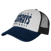 Dallas Cowboys Outerstuff Youth Essentials Trucker Adjustable Hat White - NFL