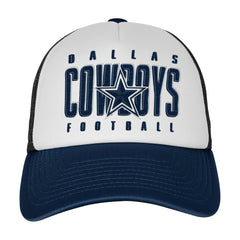 Dallas Cowboys Outerstuff Youth Essentials Trucker Adjustable Hat White - NFL