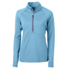 Detroit Lions Cutter & Buck Women's Adapt Eco Knit Stretch Recycled Half-Zip Top Powder Blue - NFL