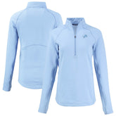 Detroit Lions Cutter & Buck Women's Peshastin Eco Fleece Recycled Half-Zip Top Powder Blue - NFL