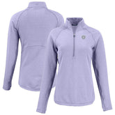 Las Vegas Raiders Cutter & Buck Women's Peshastin Eco Fleece Recycled Half-Zip Top Purple - NFL