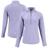 Los Angeles Chargers Cutter & Buck Women's Peshastin Eco Fleece Recycled Half-Zip Top Purple - NFL