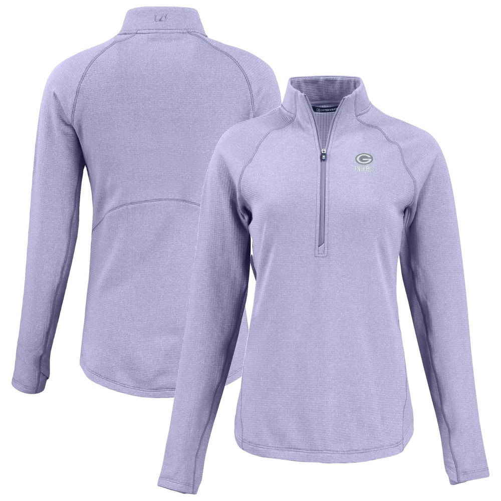 Green Bay Packers Cutter & Buck Women's Peshastin Eco Fleece Recycled Half-Zip Top Purple - NFL