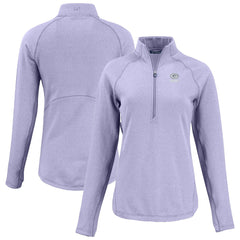 Green Bay Packers Cutter & Buck Women's Peshastin Eco Fleece Recycled Half-Zip Top Purple - NFL
