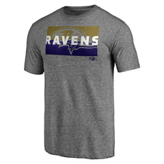 Baltimore Ravens Square Off Tri-Blend T-Shirt Heather Gray - NFL