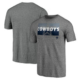 Dallas Cowboys Square Off Tri-Blend T-Shirt Heather Gray - NFL