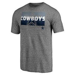 Dallas Cowboys Square Off Tri-Blend T-Shirt Heather Gray - NFL
