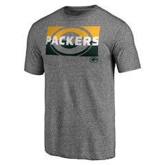 Green Bay Packers Square Off Tri-Blend T-Shirt Heather Gray - NFL