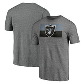 Las Vegas Raiders Square Off Tri-Blend T-Shirt Heather Gray - NFL