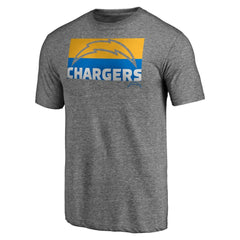 Los Angeles Chargers Square Off Tri-Blend T-Shirt Heather Gray - NFL