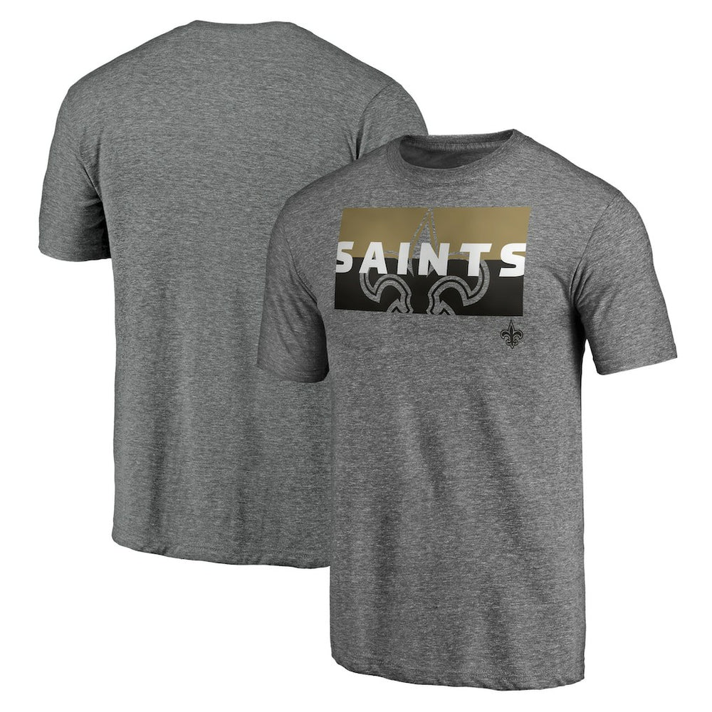 New Orleans Saints Square Off Tri-Blend T-Shirt Heather Gray - NFL