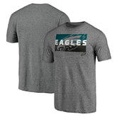 Philadelphia Eagles Square Off Tri-Blend T-Shirt Heather Gray - NFL