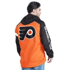 Philadelphia Flyers - G-III Sports by Carl Banks Lateral Half-Zip Hoodie Jacket Orange/Black