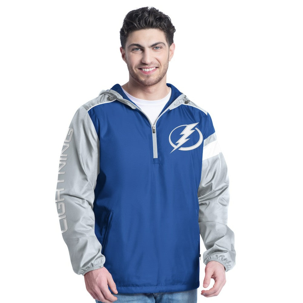 Tampa Bay Lightning - G-III Sports by Carl Banks Lateral Half-Zip Hoodie Jacket Blue/Gray