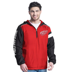 Detroit Red Wings - G-III Sports by Carl Banks Lateral Half-Zip Hoodie Jacket Red/Black