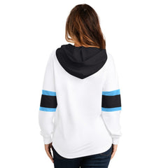 Utah Mammoth - G-III 4Her by Carl Banks Women's Goal Zone Long Sleeve Lace-Up Hoodie T-Shirt White