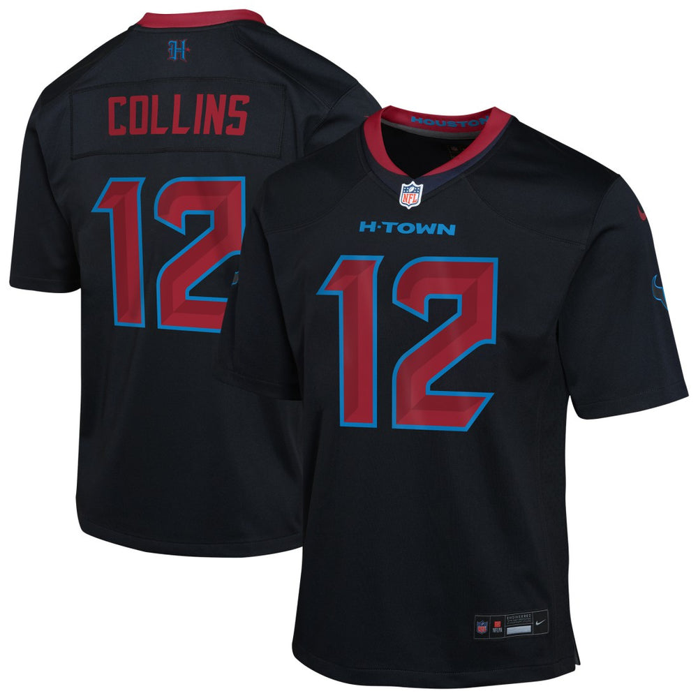 Nico Collins Houston Texans Youth Alternate Game Jersey Navy - Nike