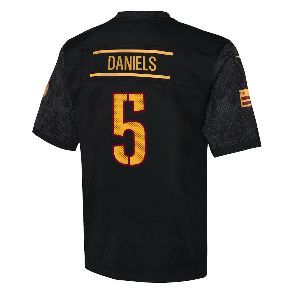 Jayden Daniels Washington Commanders Youth Alternate Game Jersey - Black | NFL Jerseys