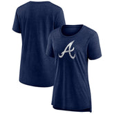 Atlanta Braves Women's Weathered Official Logo Tri-Blend T-Shirt Lifestyle