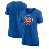 Chicago Cubs Women's Weathered Official Logo Tri-Blend T-Shirt discount