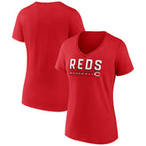Cincinnati Reds Women's Primary Play V-Neck T-Shirt discount