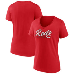 Cincinnati Reds Women's One And Only V-Neck T-Shirt Sale