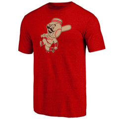 Cincinnati Reds Cooperstown Official Logo Tri-Blend T-Shirt Sale