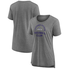 Colorado Rockies Women's Selected First Tri-Blend T-Shirt On Sale