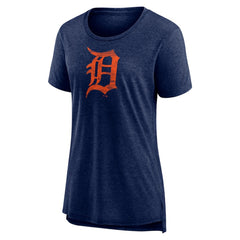 Detroit Tigers Women's Weathered Official Logo Tri-Blend T-Shirt Clearance