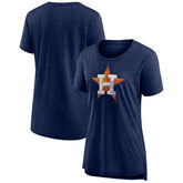 Houston Astros Women's Weathered Official Logo Tri-Blend T-Shirt Clearance