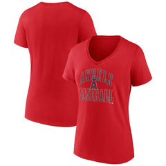 Los Angeles Angels Women's Victory Script V-Neck T-Shirt On Sale