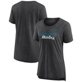 Miami Marlins Women's Practice Time Tri-Blend T-Shirt for sale