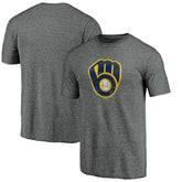 Milwaukee Brewers Weathered Official Logo Tri-Blend T-Shirt for sale