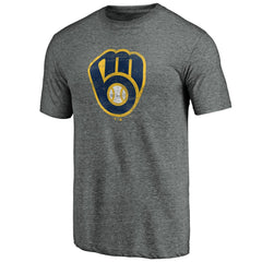 Milwaukee Brewers Weathered Official Logo Tri-Blend T-Shirt for sale