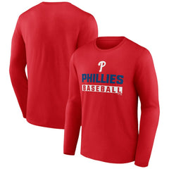 Philadelphia Phillies Let's Go Long Sleeve T-Shirt Clearance