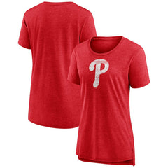 Philadelphia Phillies Women's Weathered Official Logo Tri-Blend T-Shirt Online