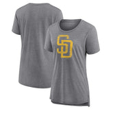 San Diego Padres Women's Weathered Official Logo Tri-Blend T-Shirt Near Me