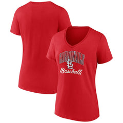 St. Louis Cardinals Women's Victory Script V-Neck T-Shirt On Sale