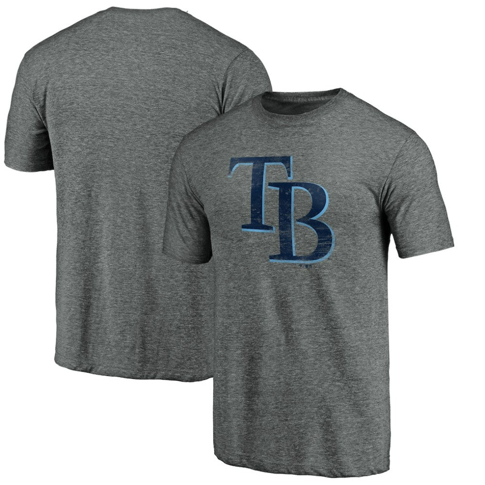 Tampa Bay Rays Weathered Official Logo Tri-Blend T-Shirt Clearance